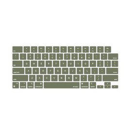 MOSISO Keyboard Cover Skin Compatible with MacBook Air 15 inch M3 A3114 M2 A2941/Air 13.6 A3113 A2681/Pro 14/16 M4 M3 M2 M1, Army Green