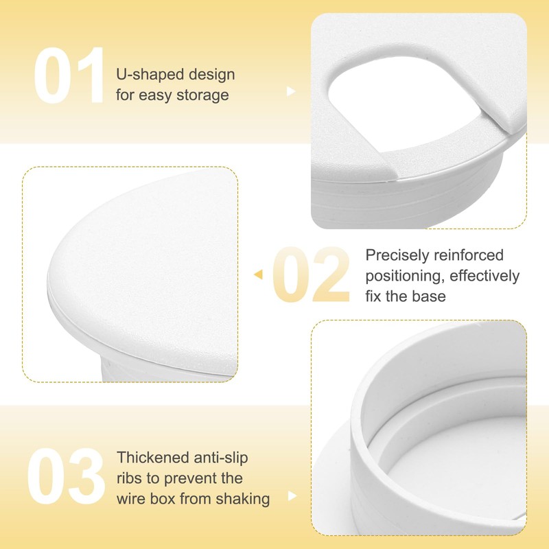 MECCANIXITY Desk Hole Grommet 2 Inch(50mm), ABS Plastic Round Desk