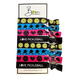 Pickleball Hair Hair Ties, Pickleball Hair Accessories, No Crease Pickleball Hair Elastics Set, Gift for Pickleball Player