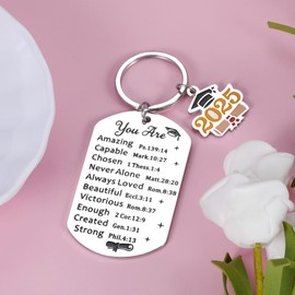XPENMULBOJA Class of 2025 8th Grade Graduation Gifts for Him Her, 2025 Christian Keychain, Senior Gifts 2025, 2025 Graduation Decorations Graduation Announcements 2025