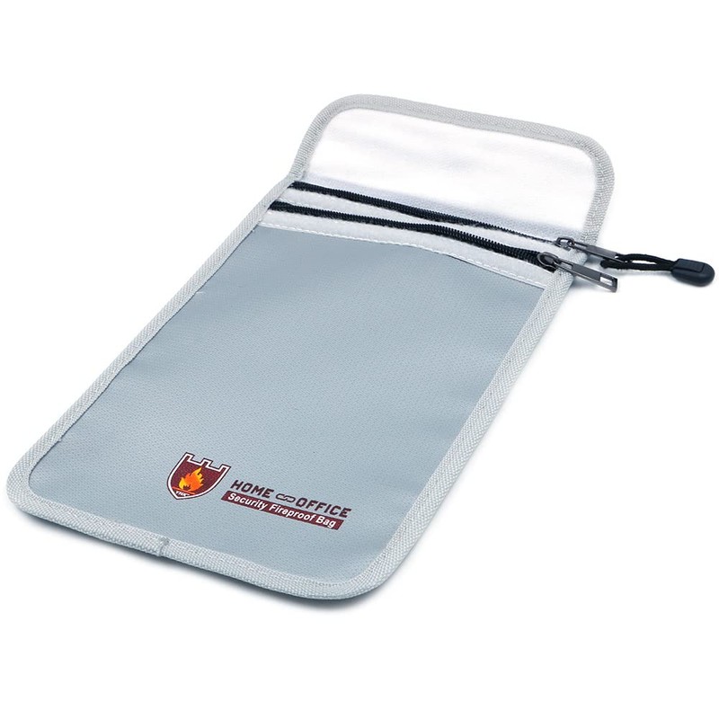 Tiardey Double Layer Erect Fireproof Money & Document Bag,11"x7" Protect