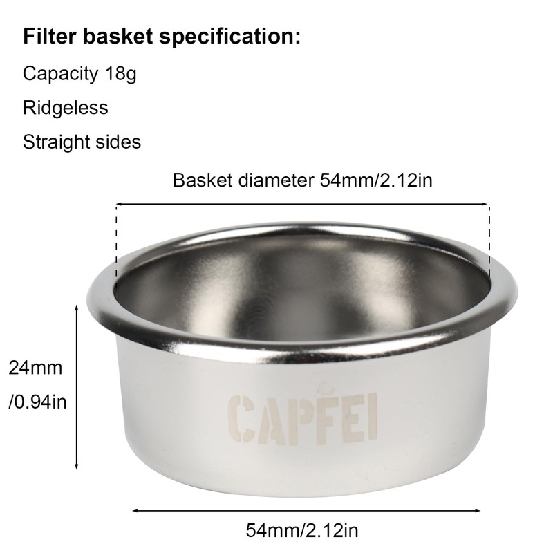 CAPFEI 54mm High Extraction Filter Basket | Number of Holes