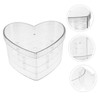 TOPPERFUN Clear Acrylic Heart-Shaped Flower Box for Floral Arrangements Small