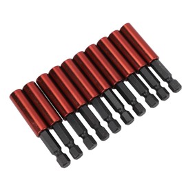 ZAWELIYO 10 Pieces 1/4 Inch Long Hex Bit Set Magnetic Socket Drill Bit Holder Hex Extension Rod for Various Fastening Needs