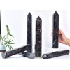 CNYANFEI Narutal Garnet Stone Tower Hexagonal Column Quartz Wand 2.6-3
