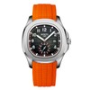 NIBOSI Mens Watches Analog Military Watch with Calendar Orange Silicone
