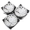 3Pcs Computer Chassis Cooling Fan Mute 6‑Pin Dual RGB Lights