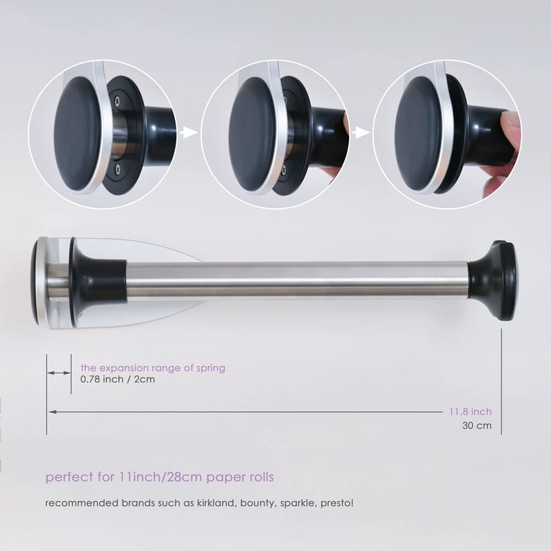 simpletome ONE Hand Simply Tear Paper Towel Holder Under Cabinet
