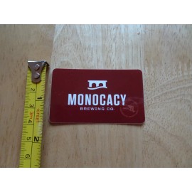 Budweiser Monocacy brewing Frederick, MD sticker bridge logo red rectangle