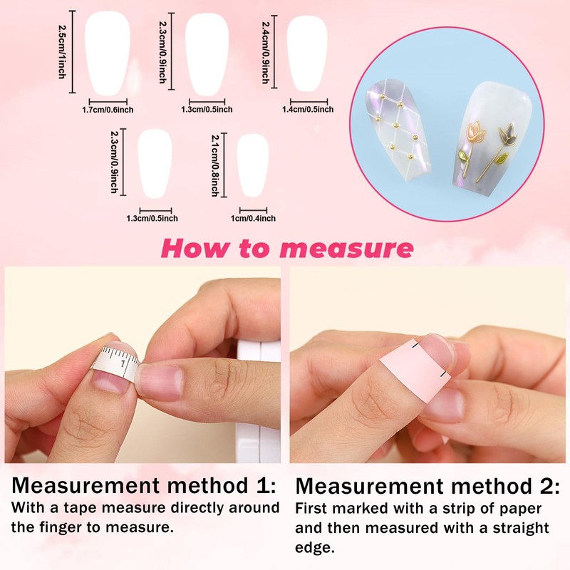 Sethexy Long Coffin Handmade Fake Nails Hand-painted Glitter Salon False