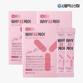 Seoul Pharmacists Cooperative WHY Y케어 질 유래 특허 유산균 2.5g 30포 3세트 WHY Y-Care Patent Probiotic Derived from Vaginal Flora 2.5g 30 Packs 3 Sets
