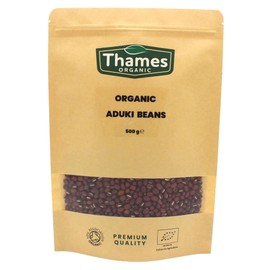Organic Aduki Beans 500g - High Fibre, High Protein, No Additives, No Preservatives, Raw, Vegan, GMO-Free - Nutritious and Flavorful - Great for Soups, Salads, and Curries - Thames Organic