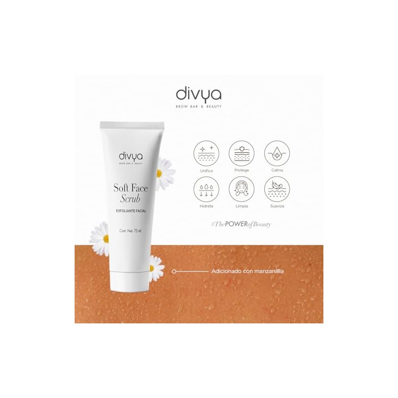 DIVYA l Exfoliante Facial, Limpieza Profunda, Hidratación y Oxigenación,Extractos de