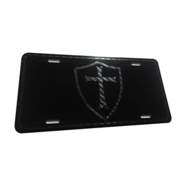 CustoMonsterDesigns Knight Templar Crusader Christian, Religious, Cross Heavy Duty Aluminum Tactical License Plate S2