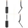 Trench Shovel for Digging, 4-Inch Trenching Spade with Orange Fiberglass