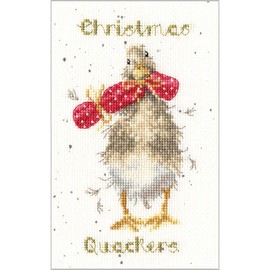 Bothy Threads Cross Stitch Christmas Card Kit - Christmas Quackers