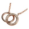 Collar Acero Inoxidable Mujer Zirconia Cúbica Luckyly Color Oro rosa