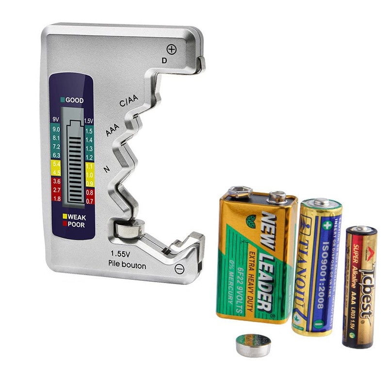 Mesee Universal Battery Tester with LCD Display, Multi Purpose Digital