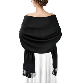 AURUZA Shawls and Wraps for Evening Dresses, Pashmina Shawls for Wedding Party, Softable Shawl Wraps Scarf for Women, Large Winter Scarves for Gift Travel Office Skiing Causal Life Blue