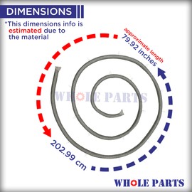 Whole Parts Range Oven Door Gasket Seal (includes 16 Mounting Clips) Part# 316403101 - Replacement and Compatible with Some Frigidaire, White Westinghouse, Ikea and Kenmore Ranges or Ovens