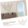 iplusmile Mediterranean Decorative Fishing Net with Shells Rustic Wall Hanging