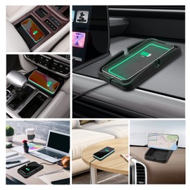 Wireless Charger, POLMXS Wireless car Charge Fast Charging pad 15W Wireless Phone Charger for Car Cell phone Charger pad Cordless phone charger flat Charging mat galaxy S22/S21/S20/S10 NOTE10(XP01)
