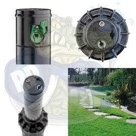 RIEGOPRO SRM-04 Pack of 3 Sprinklers. Range from 4 to 10.7 metres. Connection with 1/2 inch female thread. Includes nozzle set and adjustment wrench.