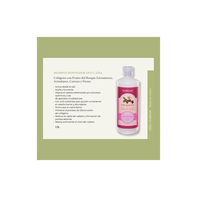 SHAMPOO DE COLAGENO REPARADOR con frutos del bosque 1 L