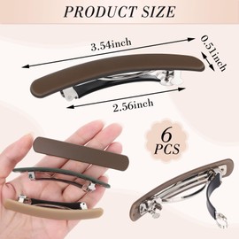 6 Pcs Hair Clips Hair Barrettes for Women, Matte Barrettes for Thin Fine Hair Flat Hair Clip Hair Accessories