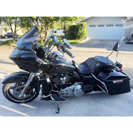 Mofun 27" Tall Backrest Sissy Bar Detachable Passenger Backrest Rear Pad Compatible with Harley Touring Road King Street Electra Road Glide FLHX FLHT FLHR FLTR 2009-2024 Chrome