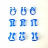 CAREPACY 10pcs Dental Dentist Cotton Roll Holder Blue-Disposabl