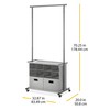 Whitmor Rolling Closet Organizer with Shelves & Drawers - Grey