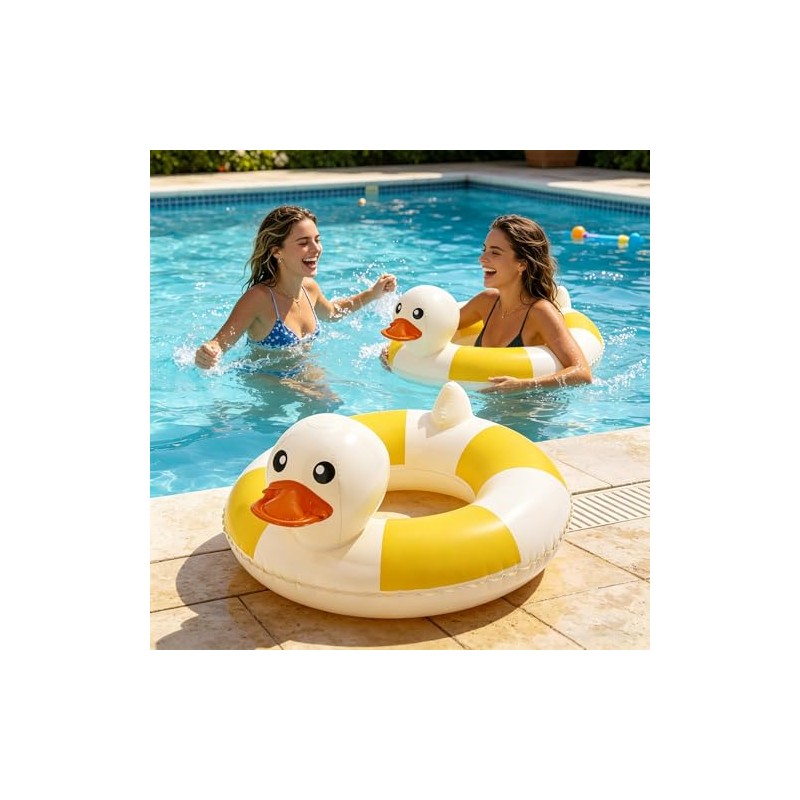 2-Pack Duck Pool Float - Fun Floaties Inflatable Swimming Pool