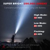 FORTO Rechargeable Spotlight, 200000 Lumens Handheld Spot Light with Foldable