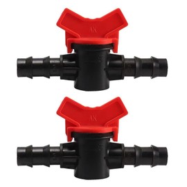 2PCS Barbed Ball Valve, 14mm Barb Connector Ball Valve, Shut Off Ball Valve Barbed Hose, Ball Valve Barbed, Hose Pipe Joiner Faucet Connector Adapter (BK)