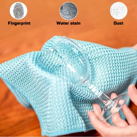 SLMAOX GM Home 8 PCS Waffle Weave Premium Microfiber Cleaning Cloth Kitchen Dish Cloth Rags, Ultra Absorbent and Thick Dish Clothes for Washing Dishes, Fast Drying Cleaning Towels, 12 x 12 in