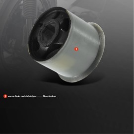 Frankberg 1 x silent bearing wishbone bearing bush front inner rear compatible with Cordoba 6L2 2002-2009 Ibiza III 6L1 2002-2009 Fabia I 6Y2 1999-2008 Replace# 1K0407183E