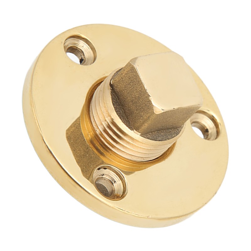 Marine Drain Plug Kit 25mm/1in Mounting Hole Bronze Mirror Polished