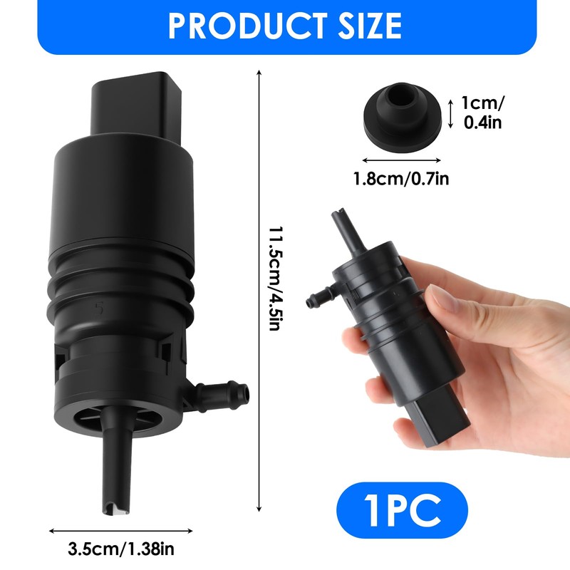 1 Pack Windshield Washer Pump, Car Cleaning Fluid Pump Genuine