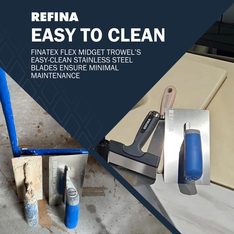 Refina FINATEX Flex Midget Plastering Trowel for Tight Spaces -