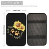 UNICEU Sunflower Dog Paw Car Center Console Cover for Most