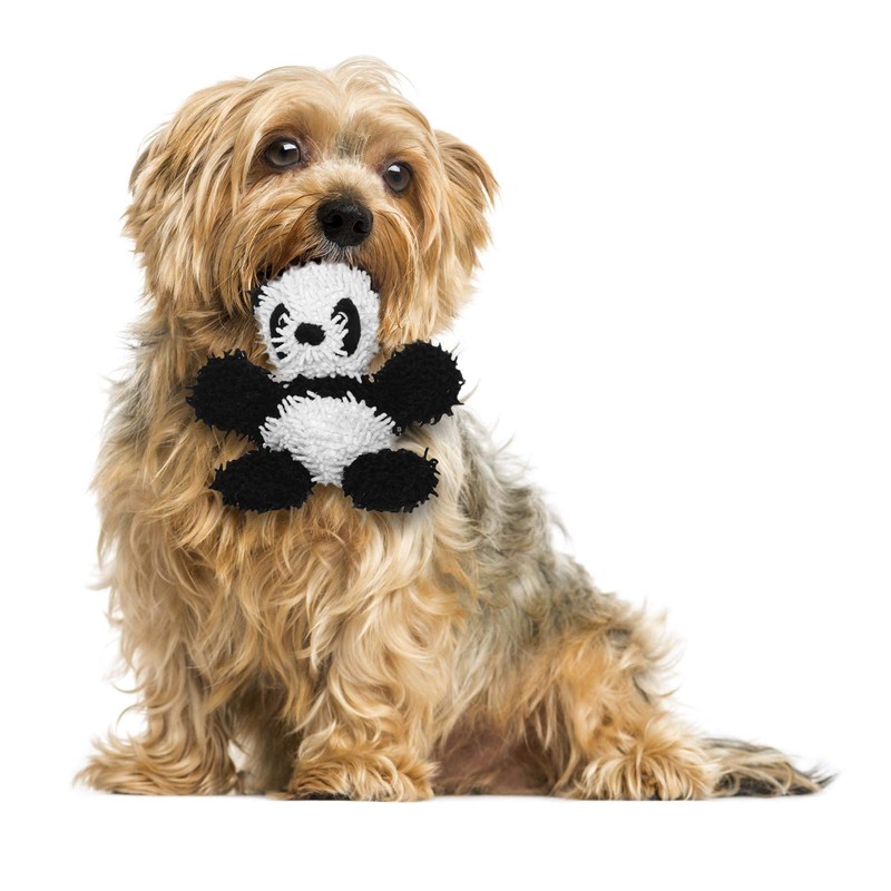 MIGHTY- Microfiber Ball Panda – Made with Squeaker Balls and