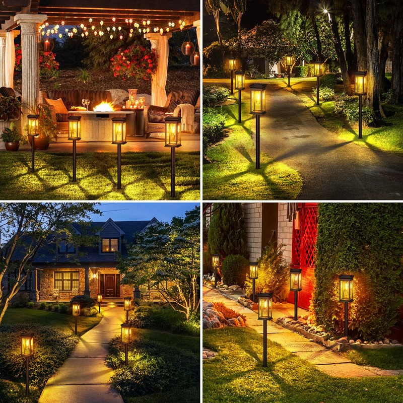 KOOPER Solar Pathway Lights Outdoor 8 Pack, 2X Bigger Solar