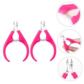 SAFIGLE 2Pcs Cuticle Trimmer Portable Dead Skin Remover Non Slip Nail Clipper Tool for Manicure High Toughness Stainless Steel Convenient Nail Art Accessory