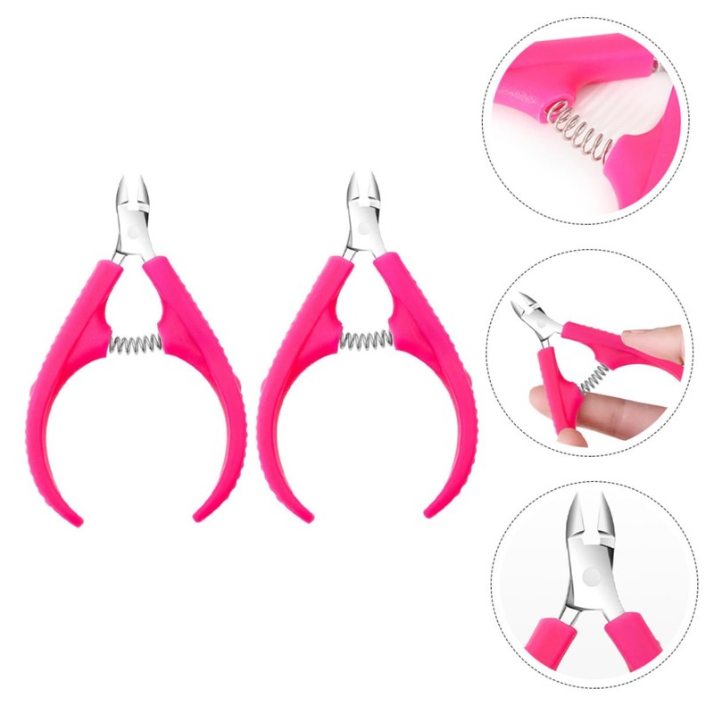 SAFIGLE 2Pcs Cuticle Trimmer Portable Dead Skin Remover Non Slip