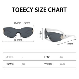 TOEECY Sunglasses Women Men Polarised Star Elegant Oversized UV400 Protection Classic Vintage Trendy Retro 90's Vintage, # C