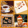 16 Pcs Autumn Stickers, Autumn Leaves Animals Maple Leaf Mushroom