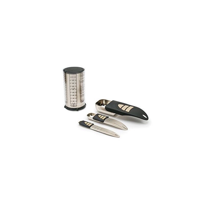 KitchenArt 58210 Baker’s Pro Adjust-A-Measure Set, 4-Piece, Satin
