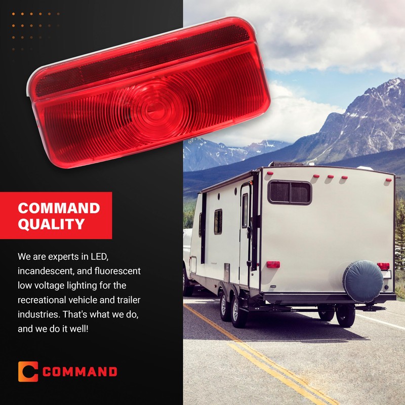 Command Electronics OEM 12V Incandescent RV & Trailer Tail Light