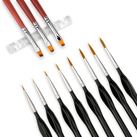 Detail Paint Brush Set for Model Painting 11 Set, Mellbree Fine Paint Brushes Miniature Micro Paint Brushes Especially for Basecoating, Edge highlighting